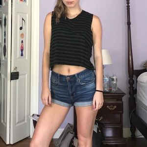 ***DONATING SOON*** BP Striped Cutoff Crop Top